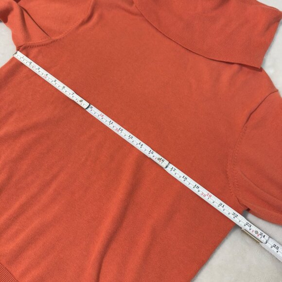 Womens Turtleneck Sweater Dressbarn 14/16 Acrylic & Cotton Blend Rust Orange - Picture 6 of 8